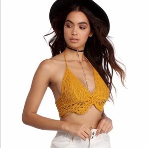 Mustard crochet top🌼🌼